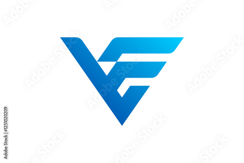 VF Wings Letter Logo Design