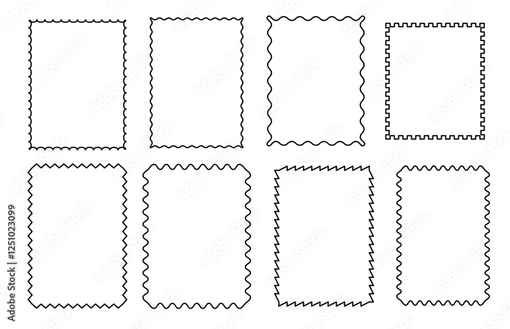 wavy edge rectangle frames editable stroke. wiggly border set for present card, gift card, poster, web, app, ui, wrapping paper, picture, stamp etc design
wavy edge rectangle frames editable stroke. wiggly border set for present card, gift card, poster, web, app, ui, wrapping paper, picture, stamp etc design