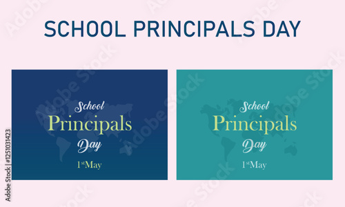 A simple vector school principal day.