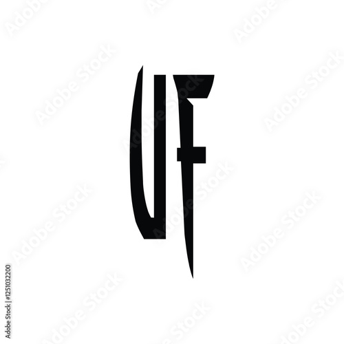 UF monogram logo design letter text name symbol monochrome logotype alphabet character simple logo photo