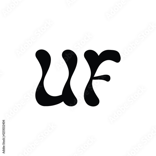 UF monogram logo design letter text name symbol monochrome logotype alphabet character simple logo photo