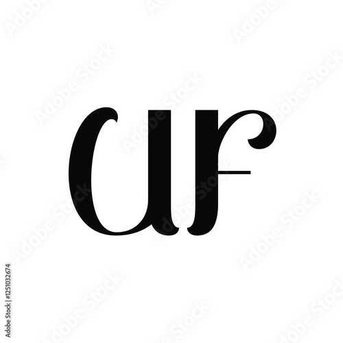 UF monogram logo design letter text name symbol monochrome logotype alphabet character simple logo photo