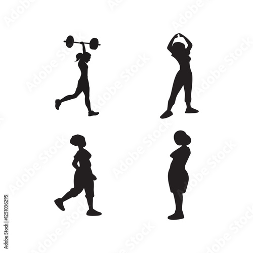 Set of logo Energy gym vector