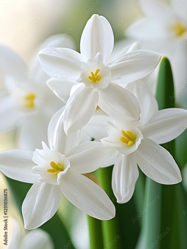 White flowers showcased in soft lighting to highlight their serene, romantic beauty White flowers showcased in soft lighting to highlight their serene, romantic beauty