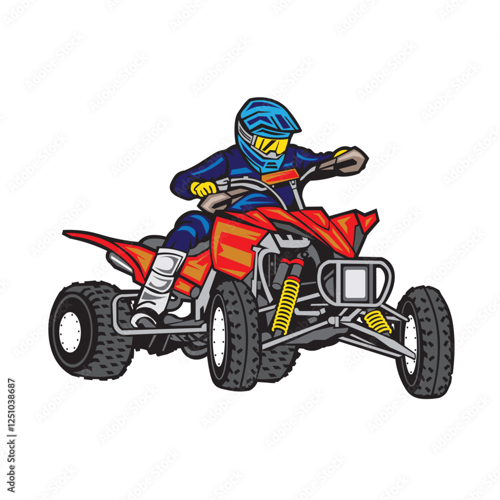 ATV Adventure racing vector illustration, perfect for t shirt design ATV Adventure racing vector illustration, perfect for t shirt design
