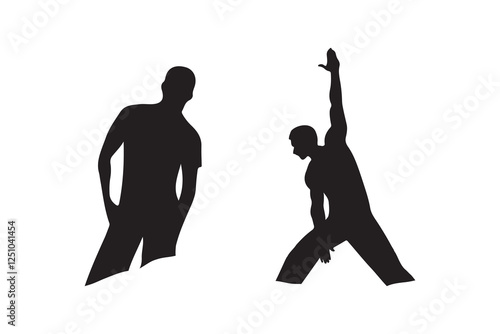 Set of A picture of exercise white background