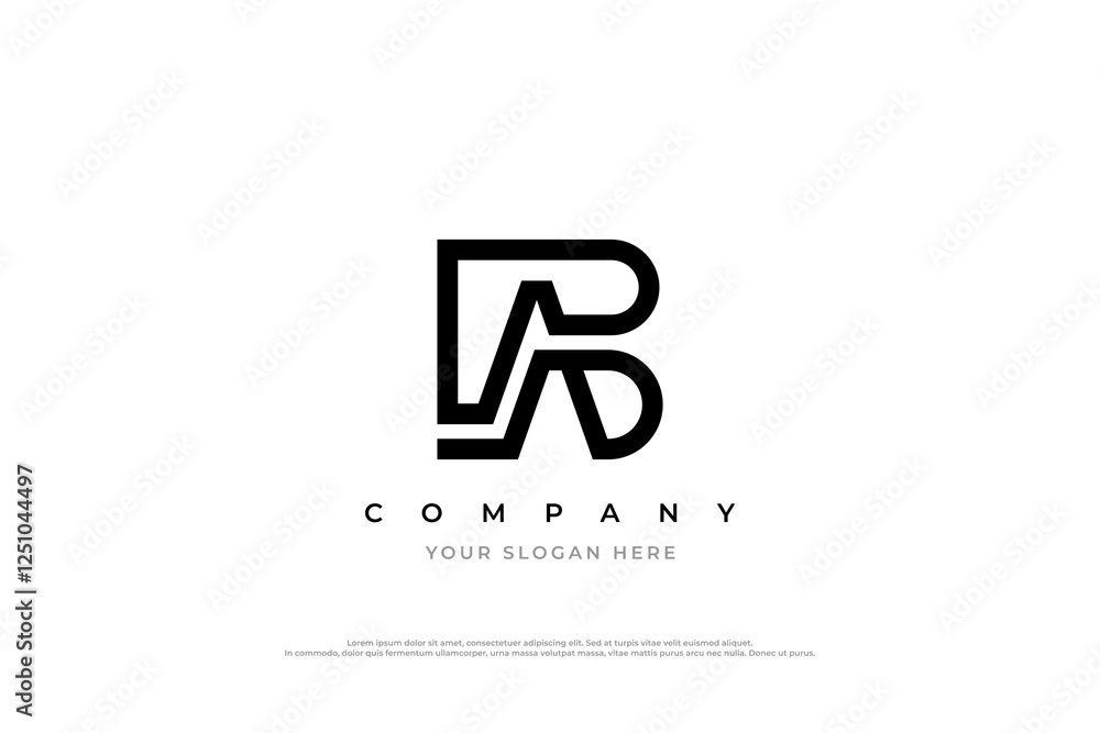 Abstract Letter AB Monogram Logo Design Abstract Letter AB Monogram Logo Design