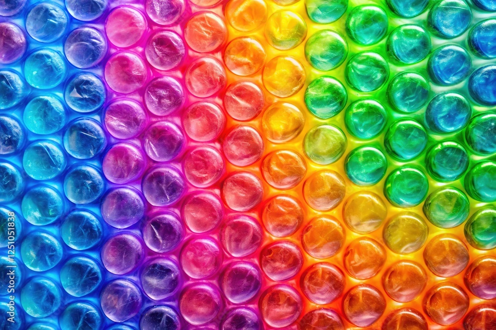 Colorful Bubble Wrap Texture Background - Stock Photo Colorful Bubble Wrap Texture Background - Stock Photo