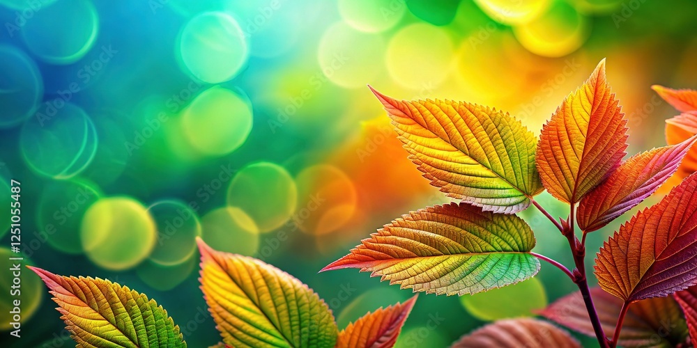 Fototapeta premium Modern Minimalist Leaf Closeup - Premium Green Blur Background for Banners & Posters