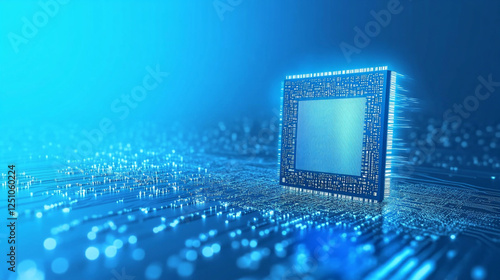 半導体のシンプルな素材イラスト