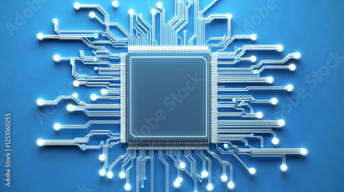 半導体のシンプルな素材イラスト