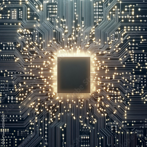 半導体のシンプルな素材イラスト