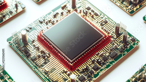 半導体のシンプルな素材イラスト