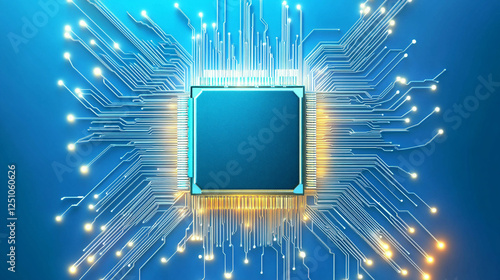 半導体のシンプルな素材イラスト