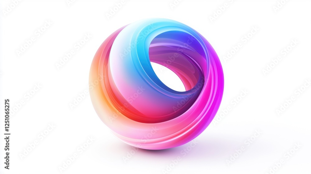 3d rendering of a spherical object with a gradient effect. the object appears to be made up of multiple layers of different colors, including pink, blue, orange, and yellow. 3d rendering of a spherical object with a gradient effect. the object appears to be made up of multiple layers of different colors, including pink, blue, orange, and yellow.