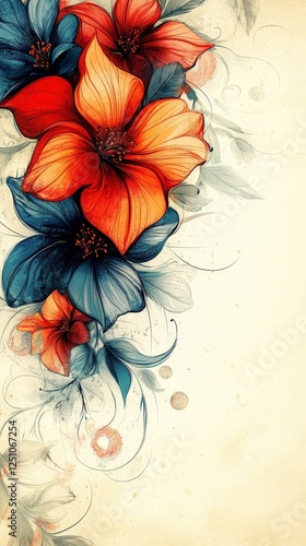 Watercolor Floral Corner.