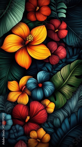 Tropical Floral Paradise.