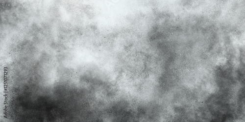 Abstract white and gray isolated cloud cumulus clouds. Gray aquarelle painted realistic fog or mist smoky textured canvas design. White and ash messy wall stucco texture background.	
