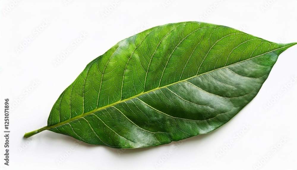 Obraz premium natural green leaves isolated on white background