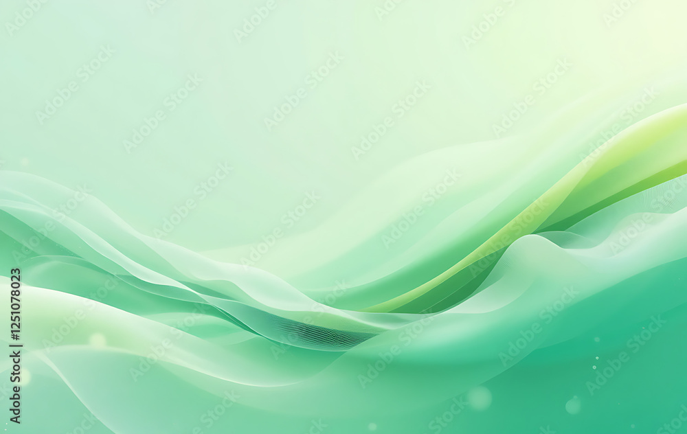 Abstract background, soft green gradient, flowing white curves, smooth waves, minimalist design, fresh spring colors, light mint hue, vibrant lime accents Abstract background, soft green gradient, flowing white curves, smooth waves, minimalist design, fresh spring colors, light mint hue, vibrant lime accents