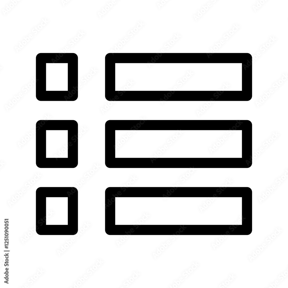 List Icon Vector Symbol Design Illustration List Icon Vector Symbol Design Illustration