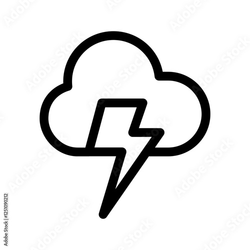 Storm Cloud Icon Vector Symbol Design Illustration