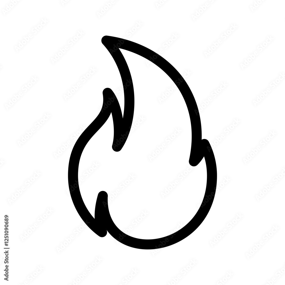 Flame Icon Vector Symbol Design Illustration Flame Icon Vector Symbol Design Illustration
