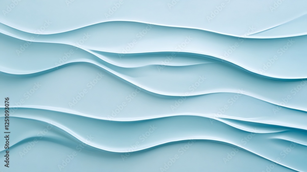 Fototapeta premium Abstract Blue Waves Smooth Surface Design