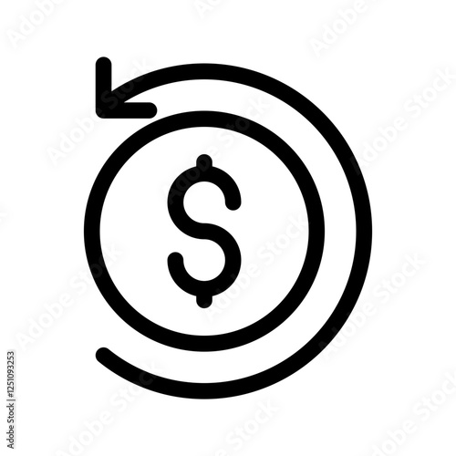 Refund Icon Vector Symbol Design Illustration