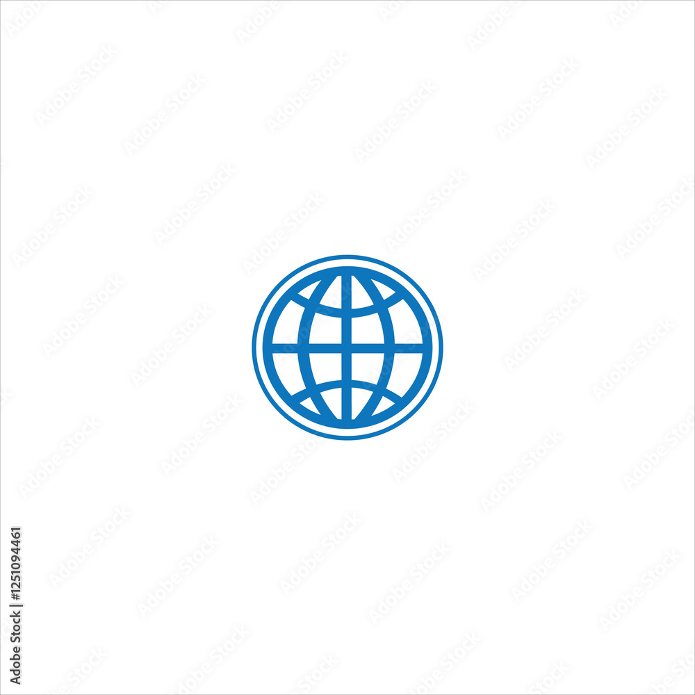 Simple line globe icon,World globe vector Simple line globe icon,World globe vector