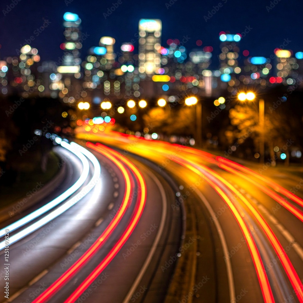 traffic on highway traffic on highway
