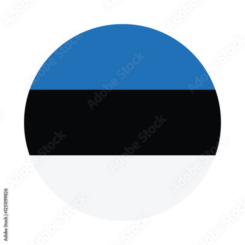 Estonia circle flag logo icon digital vector illustration Free Download Estonia circle flag logo icon digital vector illustration - GFXLoad