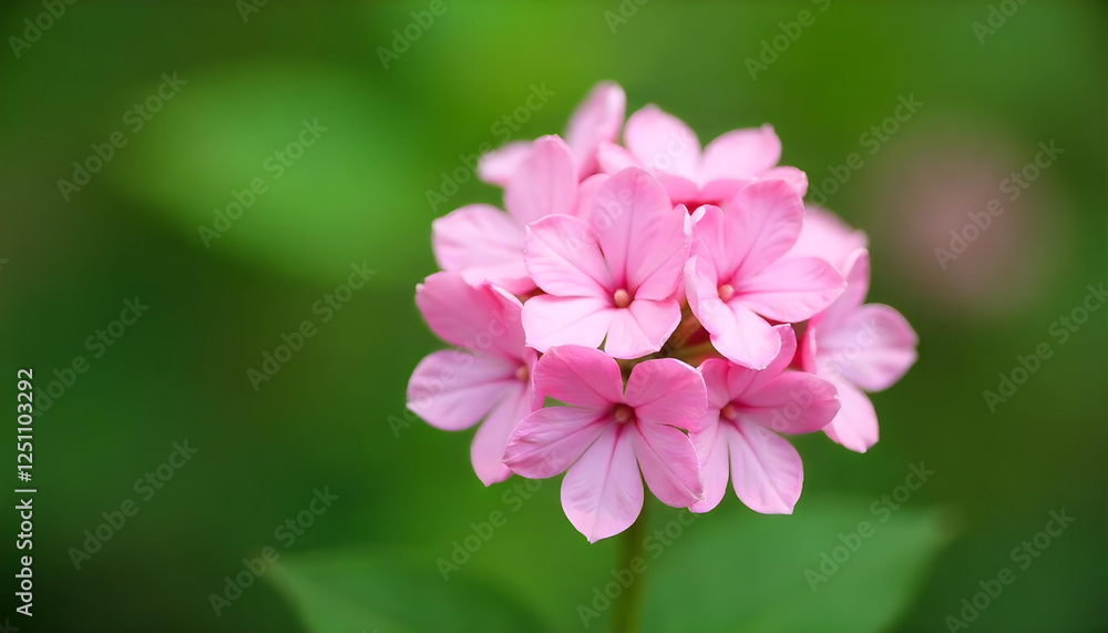 Pink flowers with soft, delicate petals, closely clustered together, set against a blurred green background Pink flowers with soft, delicate petals, closely clustered together, set against a blurred green background