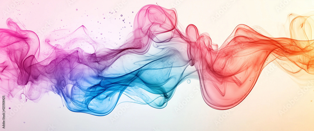 Fototapeta premium Abstract Colorful Smoke Flow With Gradient Hues
