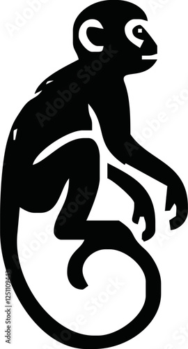 Canvas Print monkey silhouette