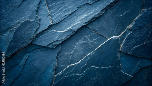Wallpaper Mural Dark blue slate rock texture background with rough, cracked layers of stone, creating a natural, rugged surface. Ideal for nature, geology, or abstract design projects Torontodigital.ca