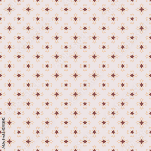 Minimalist Geometric Star Pattern in Warm Tones
