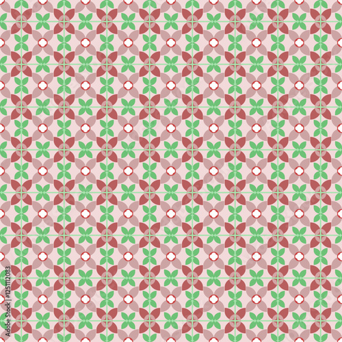 Vintage Floral Geometric Pattern