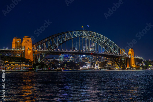 Wallpaper Mural Sydney Harbour bridge illuminated at night Sydney NSW Australia Torontodigital.ca