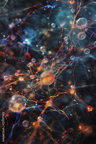 Abstract Visualization of Quantum Entanglement, Superposition and Tunneling photo