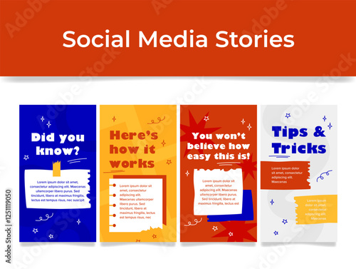 Web banner templates offering insight into engaging social media storytelling techniques with tips and tricks for effective communication.