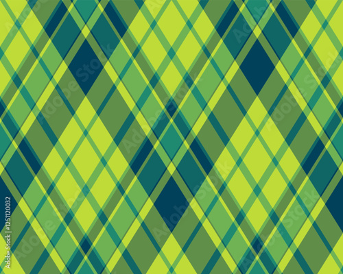 Vibrant green and teal diagonal plaid pattern.  Perfect for textile design, website backgrounds, or fashion projects.  Seamless repeat creates endless possibilities.