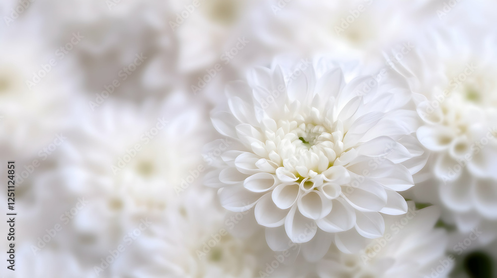 Close-up of a cluster of white chrysanthemum flowers. Use for a nature, floral, or background image Close-up of a cluster of white chrysanthemum flowers. Use for a nature, floral, or background image