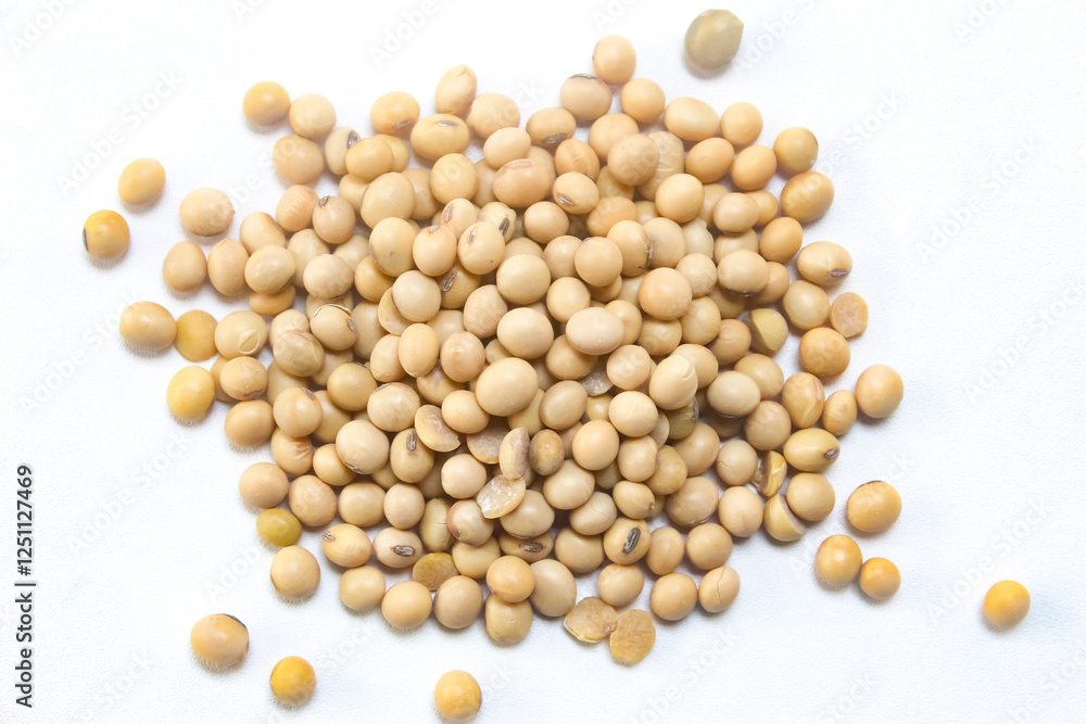 pile of soybeans isolated on white background pile of soybeans isolated on white background
