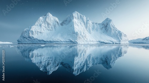 Wallpaper Mural Arctic iceberg reflection, serene landscape, starry sky Torontodigital.ca