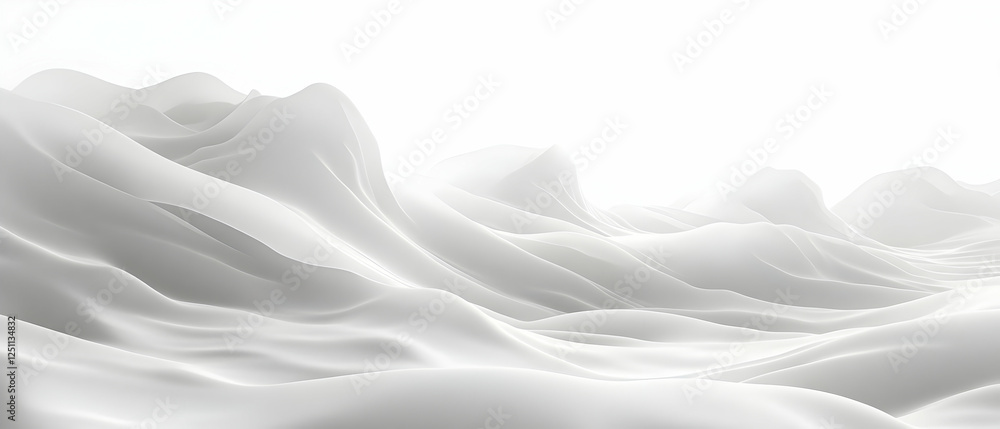 Obraz premium White fabric landscape; bright background, website design