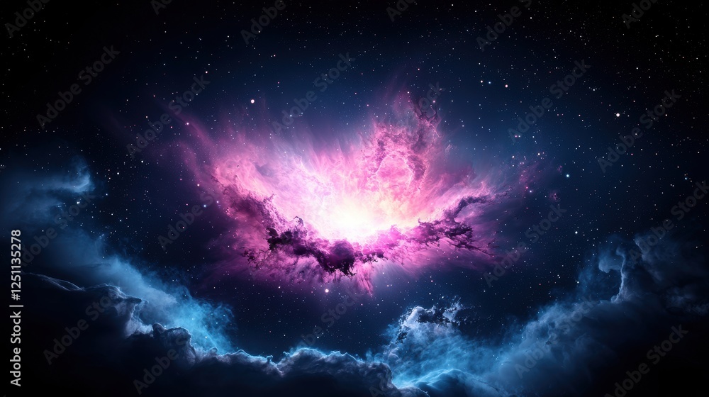A close up view of a supernova remnant, its expanding shell of gas and dust forming intricate fractal patterns as it interacts with the interstellar medium. A close up view of a supernova remnant, its expanding shell of gas and dust forming intricate fractal patterns as it interacts with the interstellar medium.