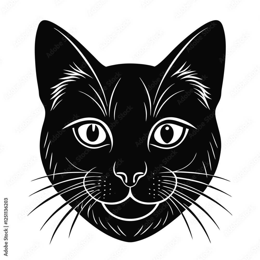 black cat face black cat face