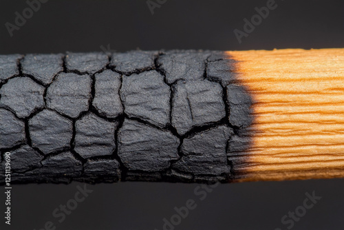Charred wood texture.