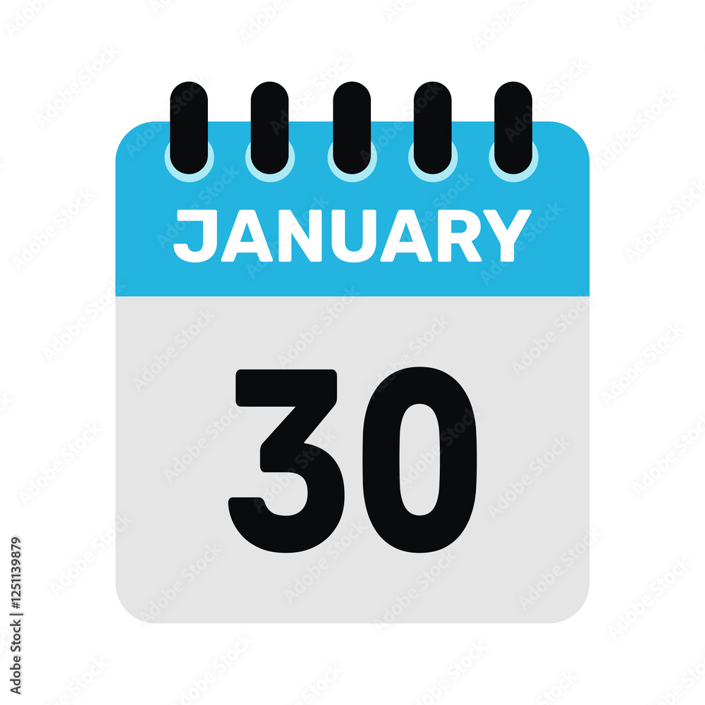 january 30 calendar icon and Time planner Daily Calendar reminder Vector design Illustration. january 30 calendar icon and Time planner Daily Calendar reminder Vector design Illustration.